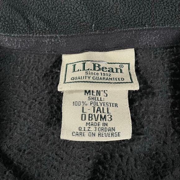 Vintage L.L. Bean Black CasualQuarter Zip Light Pullover Sweater - Picture 3 of 4